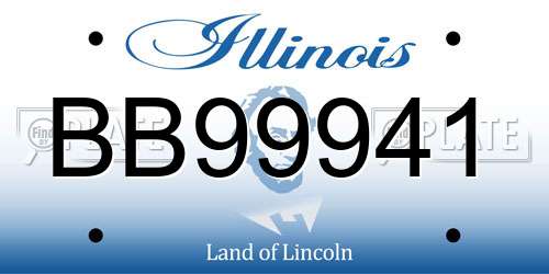 BB99941 Illinois License Plate