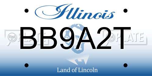 BB9A2T Illinois License Plate