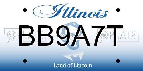BB9A7T Illinois License Plate