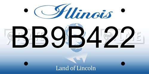 BB9B422 Illinois License Plate