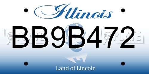 BB9B472 Illinois License Plate
