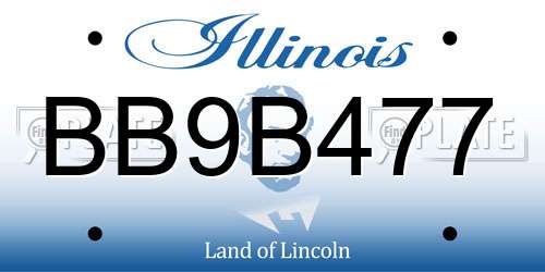BB9B477 Illinois License Plate