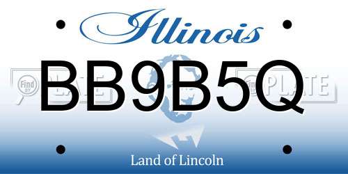 BB9B5Q Illinois License Plate