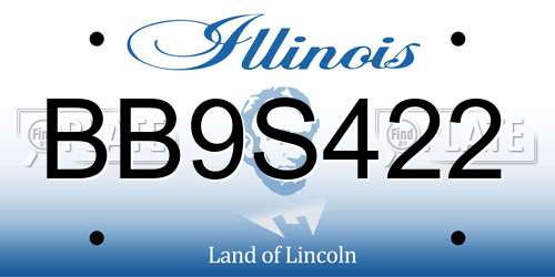 BB9S422 Illinois License Plate
