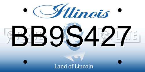 BB9S427 Illinois License Plate