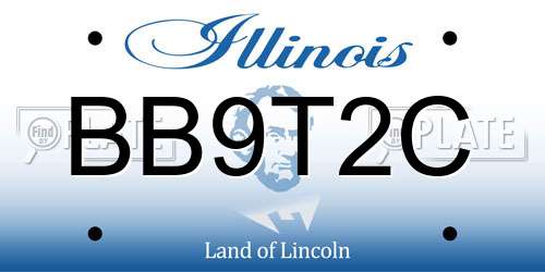 BB9T2C Illinois License Plate