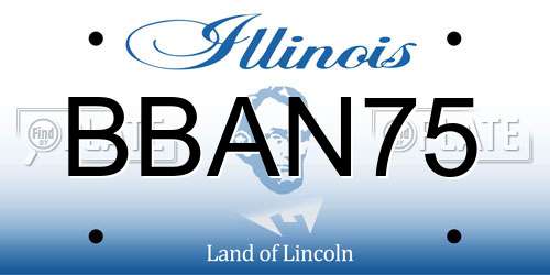 BBAN75 Illinois License Plate
