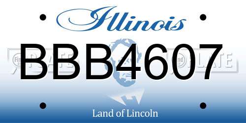 BBB4607 Illinois License Plate