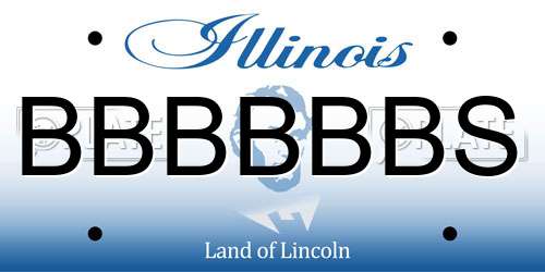 BBBBBBS Illinois License Plate