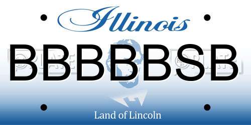 BBBBBSB Illinois License Plate