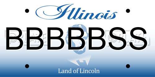 BBBBBSS Illinois License Plate