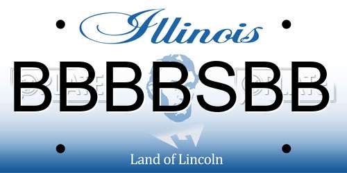 BBBBSBB Illinois License Plate