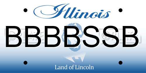 BBBBSSB Illinois License Plate