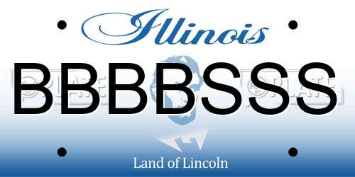 BBBBSSS Illinois License Plate