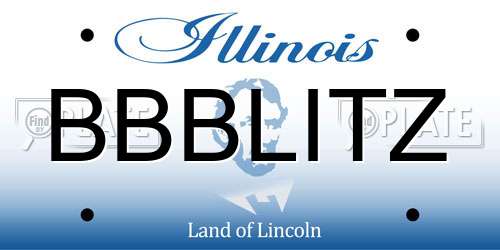 BBBLITZ Illinois License Plate
