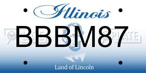 BBBM87 Illinois License Plate