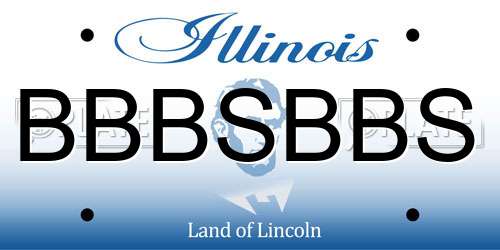 BBBSBBS Illinois License Plate