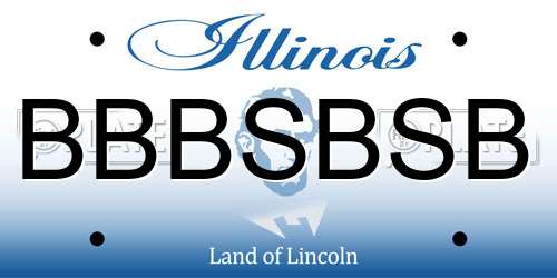BBBSBSB Illinois License Plate