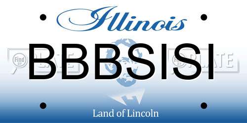 BBBSISI Illinois License Plate