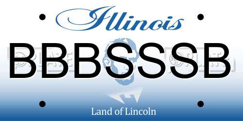 BBBSSSB Illinois License Plate