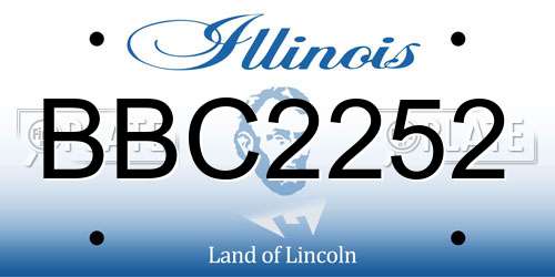 BBC2252 Illinois License Plate