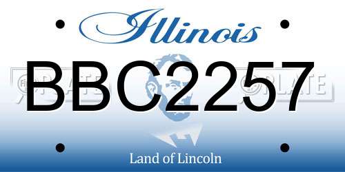 BBC2257 Illinois License Plate
