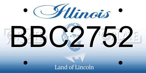 BBC2752 Illinois License Plate