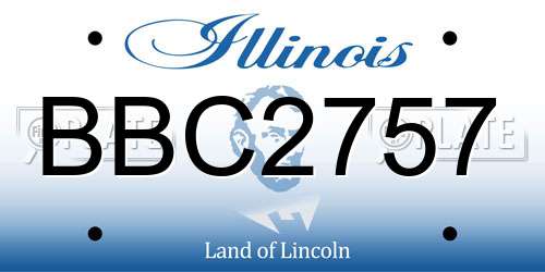 BBC2757 Illinois License Plate