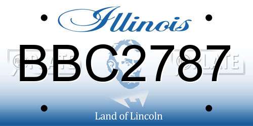 BBC2787 Illinois License Plate