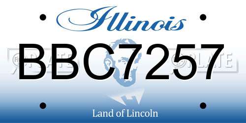 BBC7257 Illinois License Plate