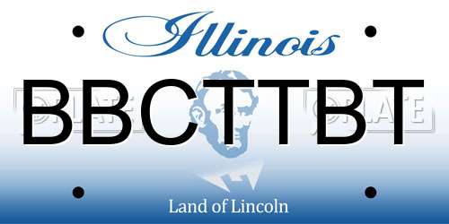 BBCTTBT Illinois License Plate