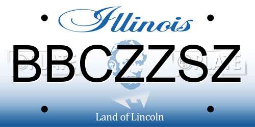 BBCZZSZ Illinois License Plate