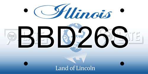 BBD26S Illinois License Plate