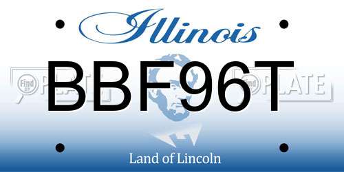 BBF96T Illinois License Plate