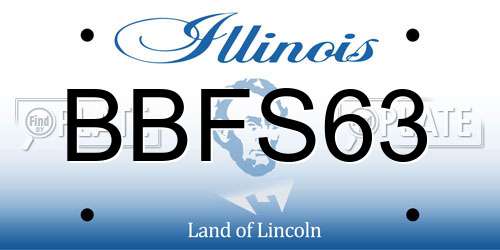 BBFS63 Illinois License Plate