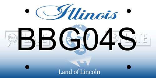 BBG04S Illinois License Plate