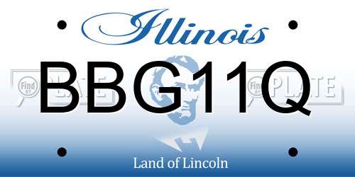 BBG11Q Illinois License Plate