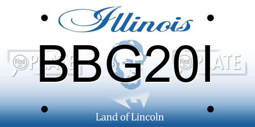 BBG20I Illinois License Plate