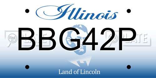 BBG42P Illinois License Plate