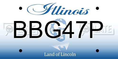 BBG47P Illinois License Plate