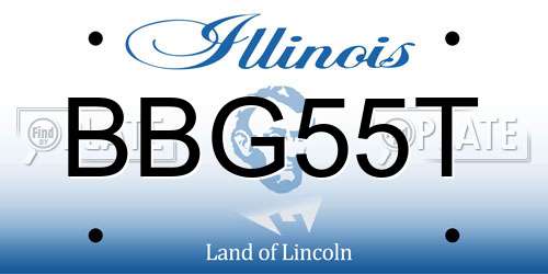 BBG55T Illinois License Plate
