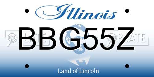 BBG55Z Illinois License Plate