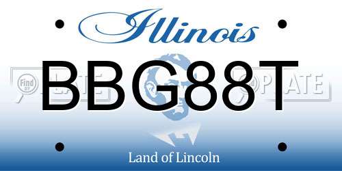 BBG88T Illinois License Plate