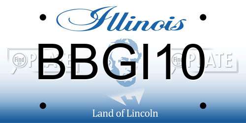 BBGI10 Illinois License Plate