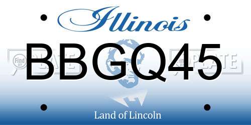 BBGQ45 Illinois License Plate