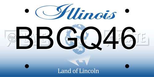 BBGQ46 Illinois License Plate