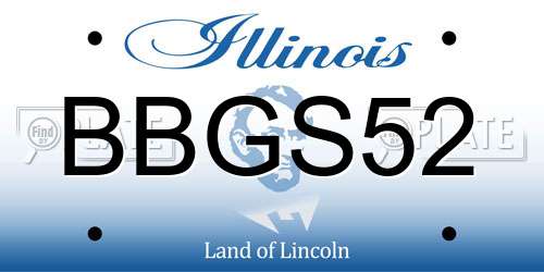 BBGS52 Illinois License Plate