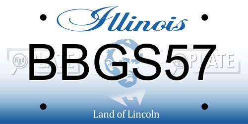 BBGS57 Illinois License Plate