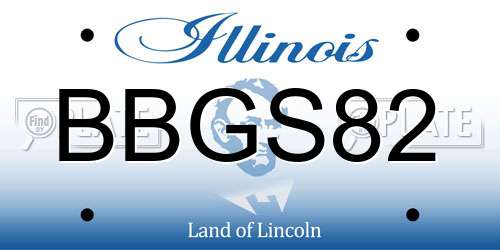 BBGS82 Illinois License Plate