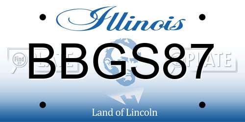 BBGS87 Illinois License Plate